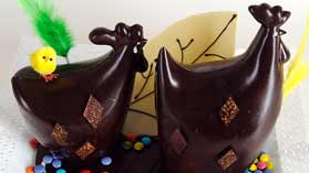 Figures de xocolata pel pastis de la mona de Pasqua